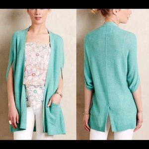 Anthropologie Chrysalis Sweater - Green Cardigan